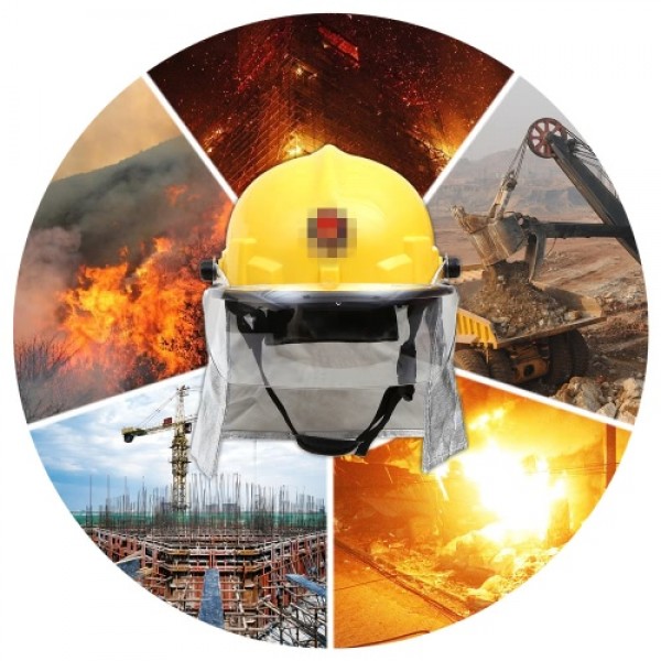 Fire Proof Fireman's Safety Helmet With Google Amice Electric Shock Prevention Flame-retardant Pierce Resistance Fire Fighting H