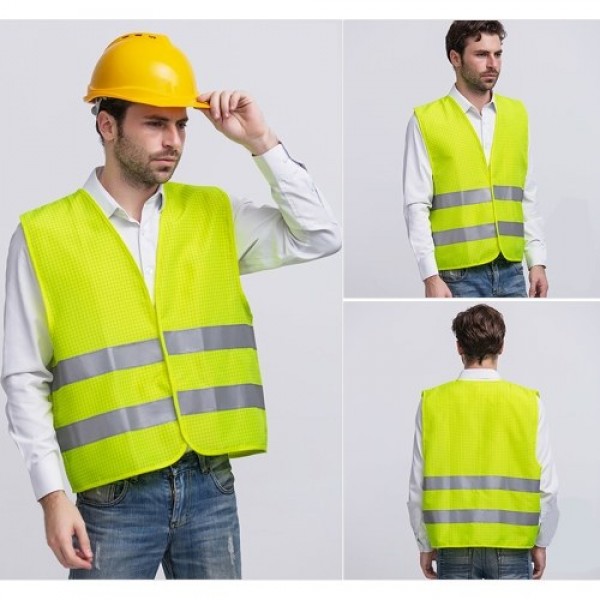 High Visibility Reflective Safety Vest Reflective Polyester Knitted Vest Workwear Security Working Clothes Petrol Station Day Ni