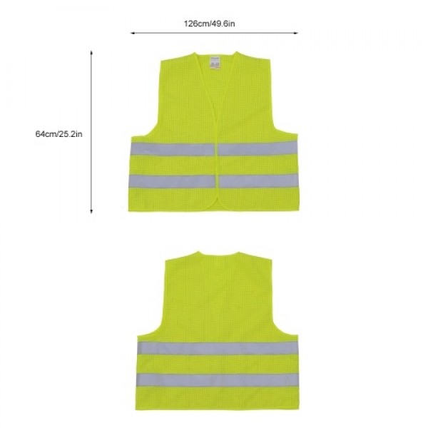 High Visibility Reflective Safety Vest Reflective Polyester Knitted Vest Workwear Security Working Clothes Petrol Station Day Ni