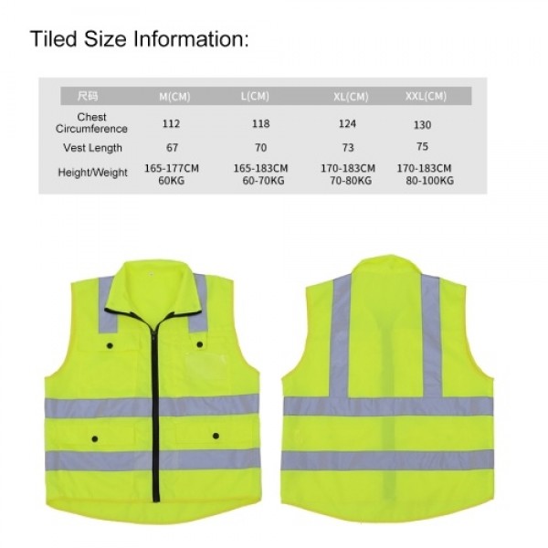 SFVest  High Visibility Reflective Safety Vest Reflective Vest Multi Pockets Workwear Security Working Clothes Day Night Motorcy