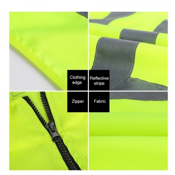 SFVest  High Visibility Reflective Safety Vest Reflective Vest Multi Pockets Workwear Security Working Clothes Day Night Motorcy