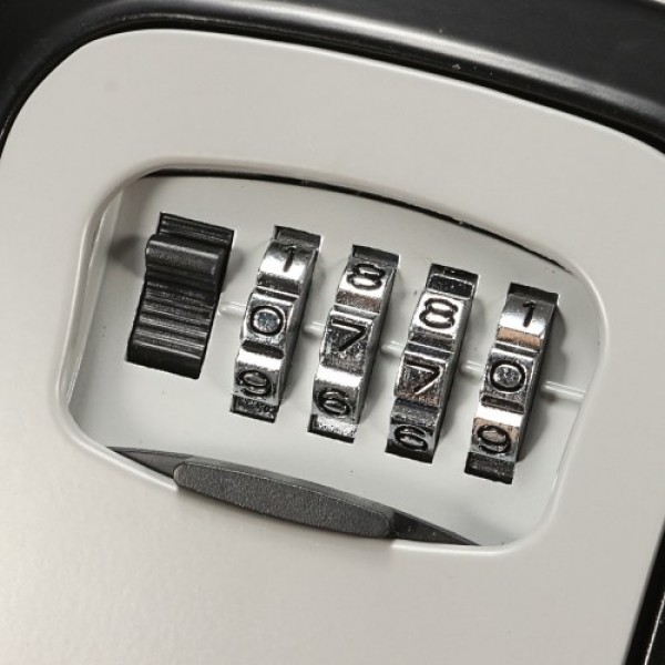 Aluminum Alloy Wall Mount Key Box 4-Digit Combination Password House Keys Storage Box Safe Box