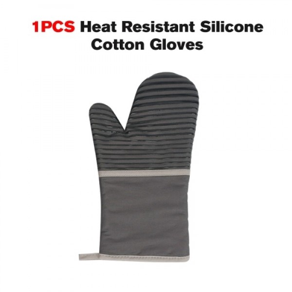 1PCS Heat Resistant Silicone Cotton Gloves