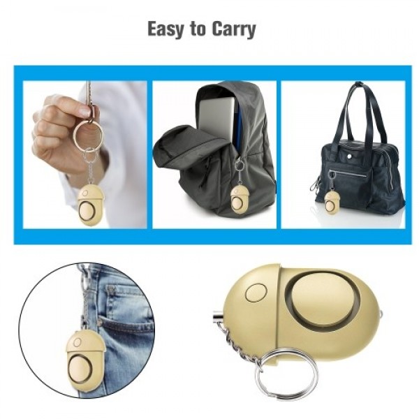 Personal Alarm/ 125-130dB Safe Sound Emergency Self-Defense Security Alarm/ Keychain/ LED Flashlight