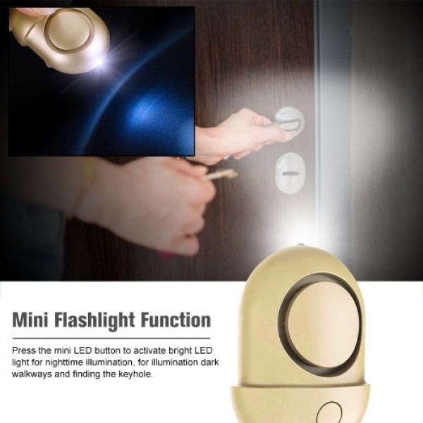 Personal Alarm/ 125-130dB Safe Sound Emergency Self-Defense Security Alarm/ Keychain/ LED Flashlight