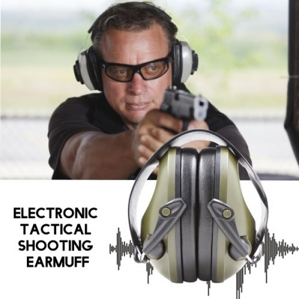 Ear Protector Electronic Tactical Shooting Earmuff Hearing Protection Adjustable Foldable Anti Noise Snore Earplugs Soft Padded 