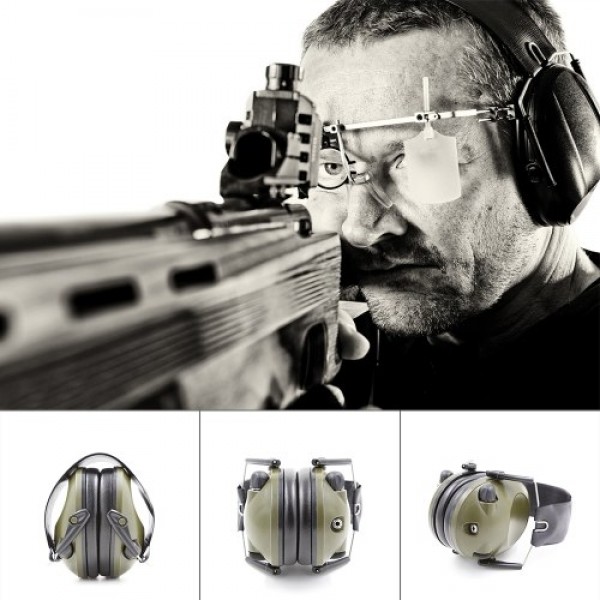 Ear Protector Electronic Tactical Shooting Earmuff Hearing Protection Adjustable Foldable Anti Noise Snore Earplugs Soft Padded 