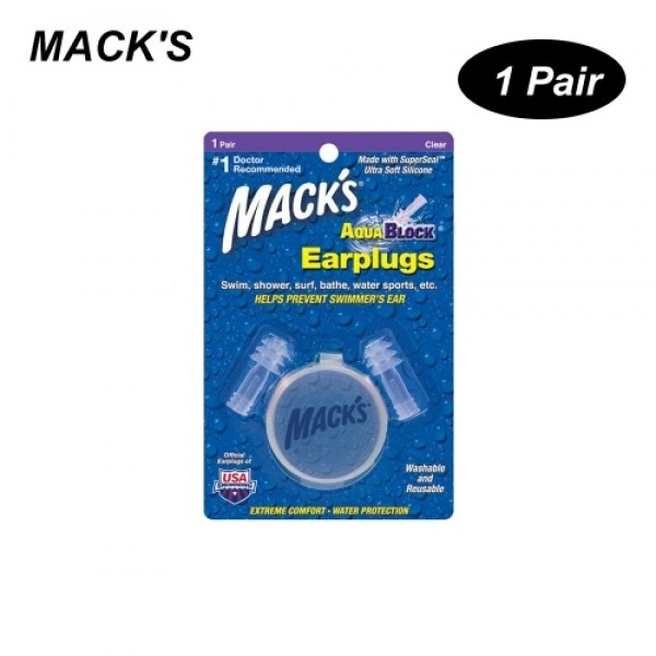 MACK'S 1 Pairs Anti-noise Silicone Earplugs Professional Waterproof Swimming Earplugs Hearing Protection Anti Snore Ear Plugs