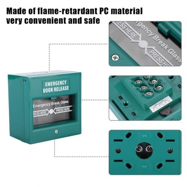 Fire Alarm Swtich Break Glass Exit Release Switch