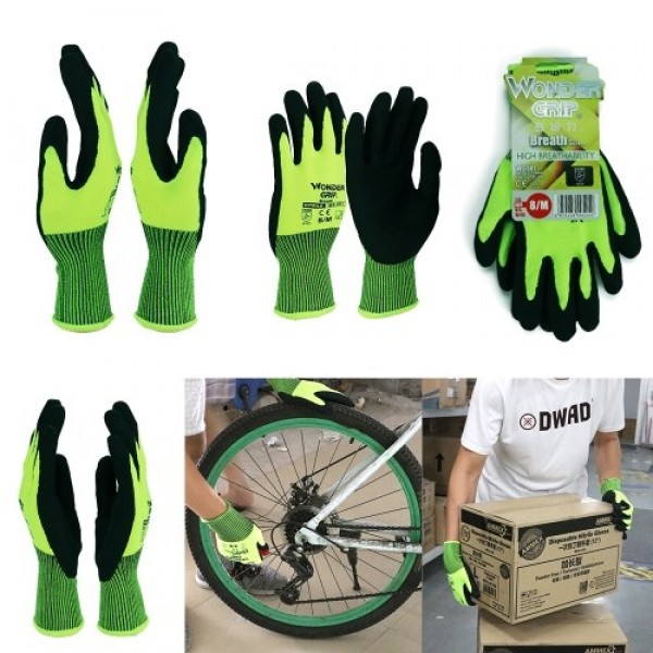 Wonder Grip Universal Work Gloves with 13-Gauge Nylon Liner &amp; Nitrile Foaming Coating Abrasion-proof Gardening Gloves