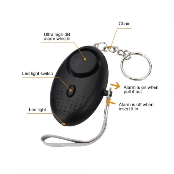 Personal Alarm 120-130dB Safe Sound Security Alarm Keychain