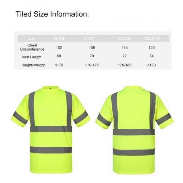 SFVest High Visibility Reflective Safety Work Shirt Reflective Vest Breathable Work Clothes Security Reflective T-shirt Working 