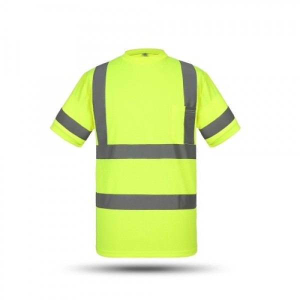 SFVest High Visibility Reflective Safety Work Shirt Reflective Vest Breathable Work Clothes Security Reflective T-shirt Working 