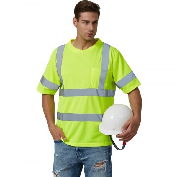 SFVest High Visibility Reflective Safety Work Shirt Reflective Vest Breathable Work Clothes Security Reflective T-shirt Working 