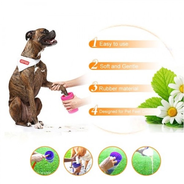 Silicone Pet Paw Washer Dog Cat Pets Paw Cleaning Cup Mud Cleaner for Small Large Pets Feet