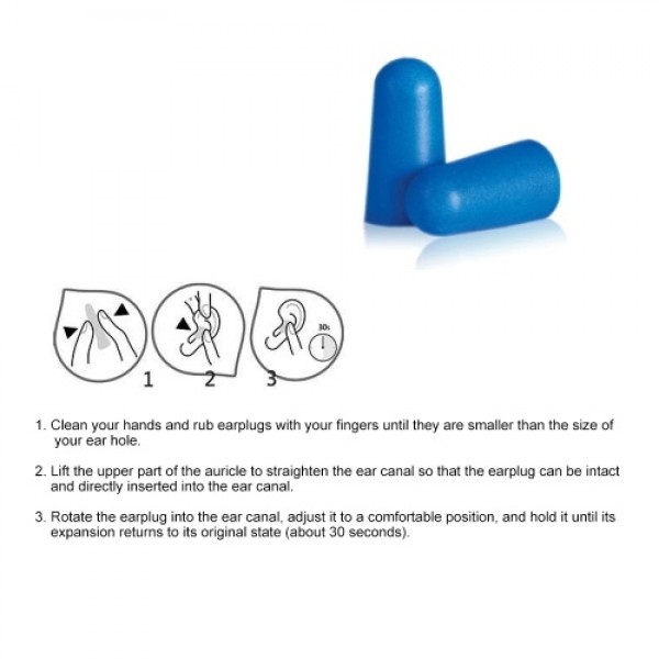 MACK'S 12 Pair Anti-noise Foam Earplugs Washable Professional Soundproof Ear Plugs for Sleeping Working Travelling Shooting Hear