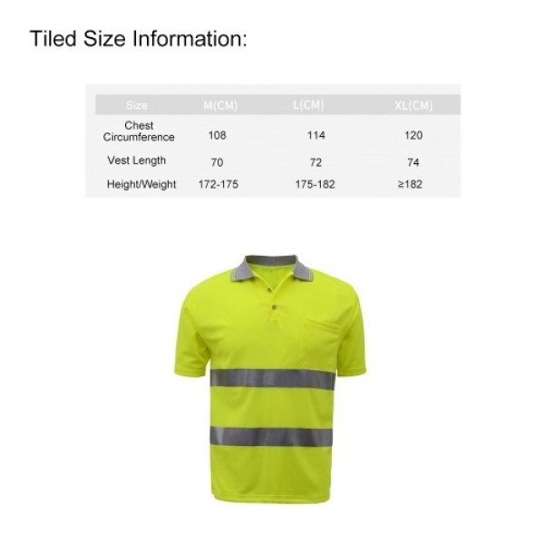 SFVest Safety Reflective Shirt High Visible Short Sleeve Pocket T-Shirt Silver Reflective Tapes Men's Moisture Wicking Safety Sh