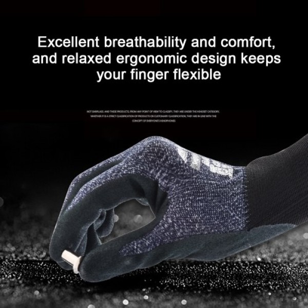 Wonder Grip Abrasion-proof Gardening Gloves 15-Gauge Nylon Liner &amp; Nitrile Coating  Universal Work Gloves