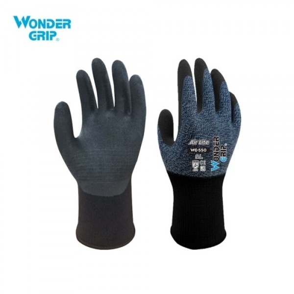 Wonder Grip Abrasion-proof Gardening Gloves 15-Gauge Nylon Liner &amp; Nitrile Coating  Universal Work Gloves