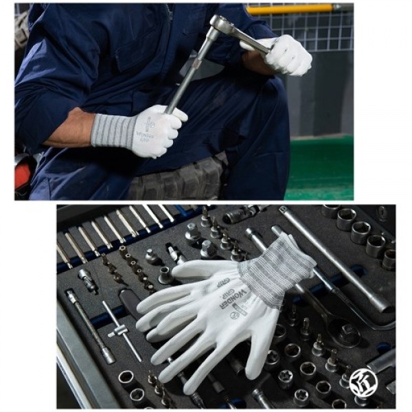 Wonder Grip WG-650 Safety Gloves Nitrile Rubber Protective Gloves Wear-resistant Waterproof Non-slip Thick Working Gloves