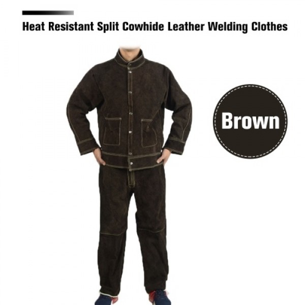 Heat Resistant Split Cowhide Leather Welding Clothes