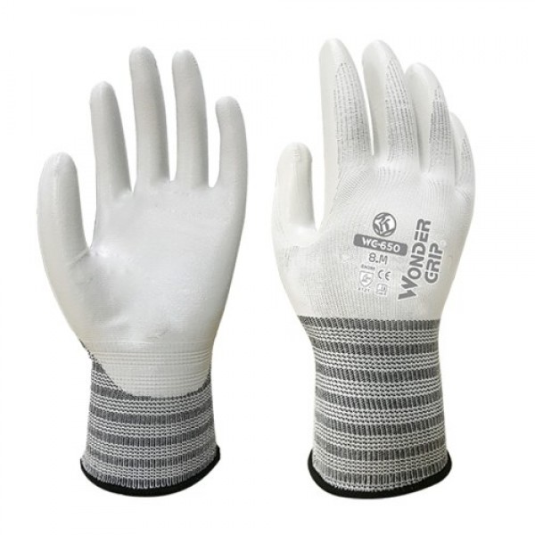 Wonder Grip WG-650 Safety Gloves Nitrile Rubber Protective Gloves Wear-resistant Waterproof Non-slip Thick Working Gloves