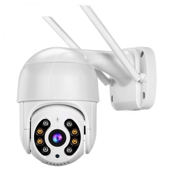 Outdoor WiFi PTZ Camera, 5MP Wireless WiFi IP Camera Home Security System with 360° View, Color Night Vision, 2-Way Audio, Motio