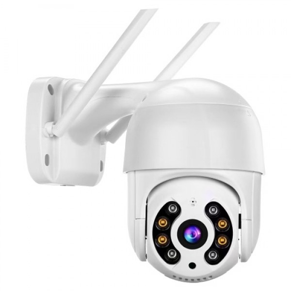 Outdoor WiFi PTZ Camera, 5MP Wireless WiFi IP Camera Home Security System with 360° View, Color Night Vision, 2-Way Audio, Motio