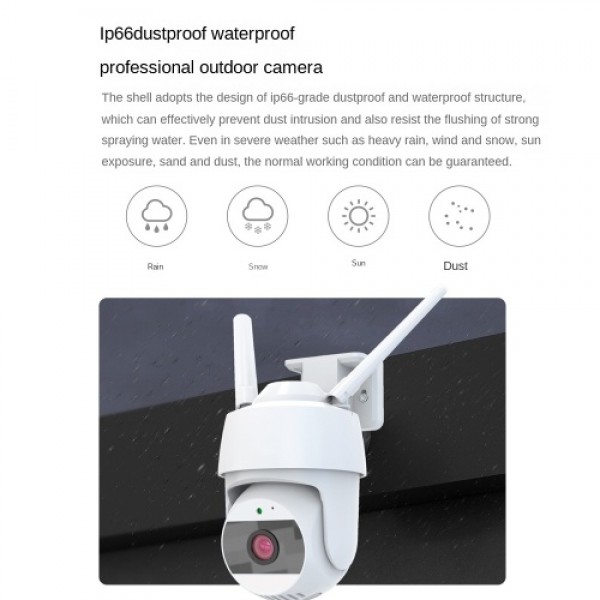 1080P Pan Tilt Outdoor Security Camera Security Camera Outdoor 2MP WiFi Home Surveillance Camera CCTV Camera with Color Night Vi