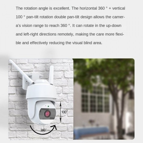 1080P Pan Tilt Outdoor Security Camera Security Camera Outdoor 2MP WiFi Home Surveillance Camera CCTV Camera with Color Night Vi