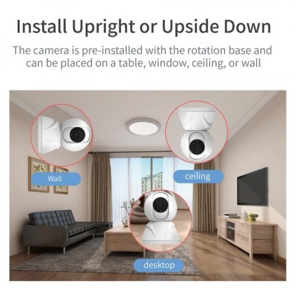 Home Security WIFI Camera 1080P Wireless IP Camera Baby Monitor with Motion Detection Tracking Voice Alarm P/T/Z Security Camera