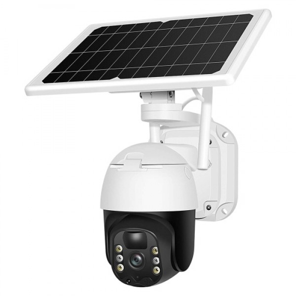 4G Solar Panel Security Camera, 2MP Rechargeable Battery Camera Home Security Camera with Full Color Night Vision, PIR Human Det