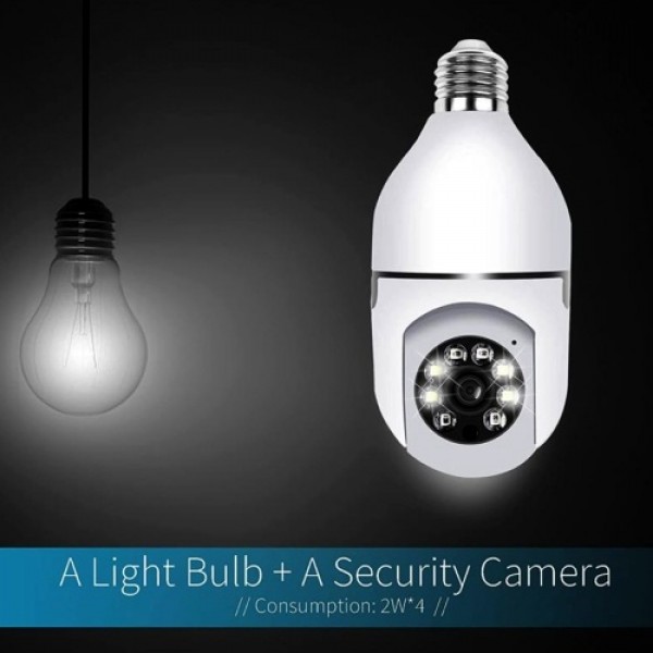 WiFi 360 Panoramic Bulb Camera 1080P Security Camera with 2.4GHz WiFi 360 Degree Panoramic viewing Wireless Home Surveillance Ca