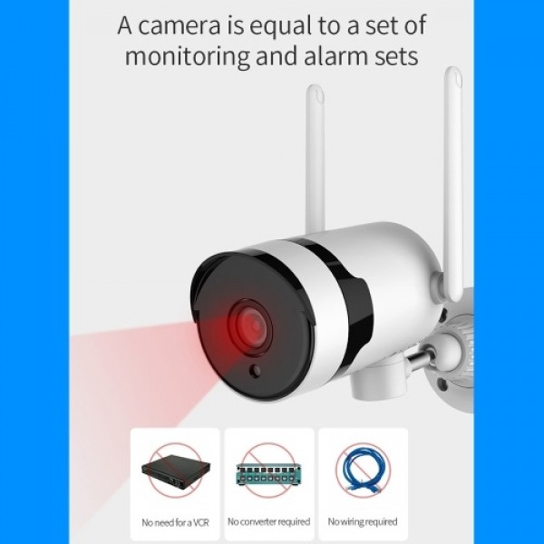 3MP Wireless Security Camera  PTZ Security Camera Outdoor IP66 Waterproof Surveillance Camera with Night Vision, Motion Detectio