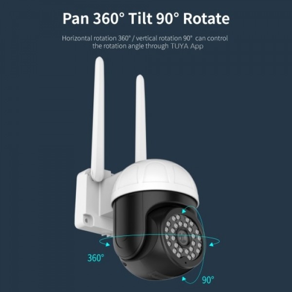 1080P Pan Tilt Outdoor Security Camera Security Camera Outdoor 2MP WiFi Home Surveillance Camera CCTV Camera with Color Night Vi