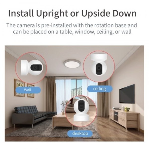 Home Security WIFI Camera 1080P Wireless IP Camera Baby Monitor with Motion Detection Tracking Voice Alarm P/T/Z Security Camera