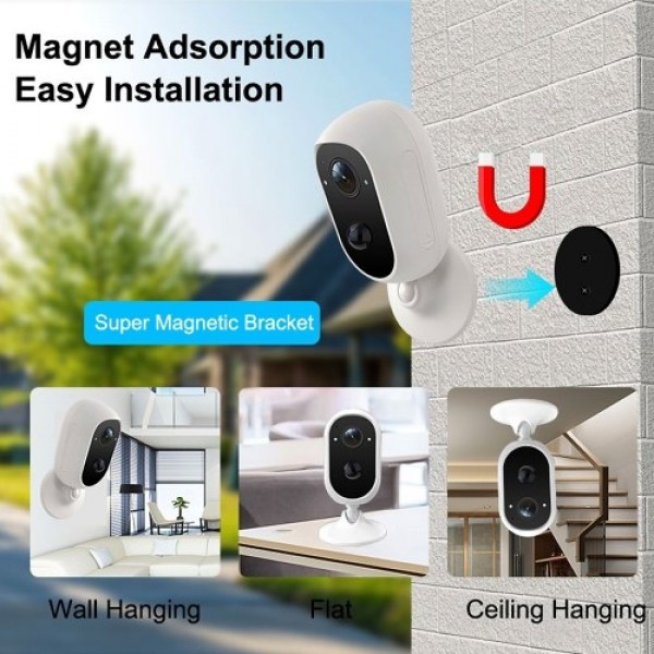 3mp Security Camera  WiFi Wireless  Home Surveillance Camera indoors/Outdoor with 2-Way Audio/Night Vision/Motion Detection/IP66