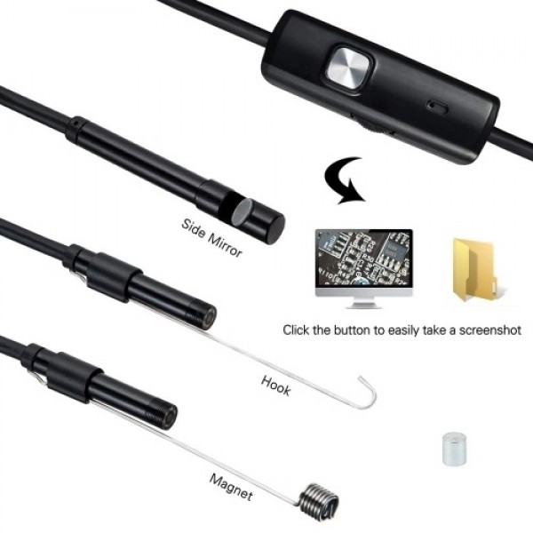 Endoscope 0.3MP Endoscope 3 in 1 Endoscope with Adjustable LEDs 1 meter