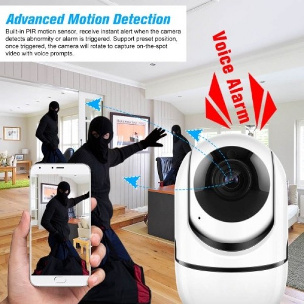 Home Security WIFI Camera 1080P Wireless IP Camera Baby Monitor with Motion Detection Tracking Voice Alarm P/T/Z Security Camera