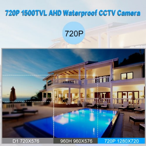 OWSOO  4*720P 1500TVL AHD Waterproof CCTV Camera + 4*60ft Surveillance Cable