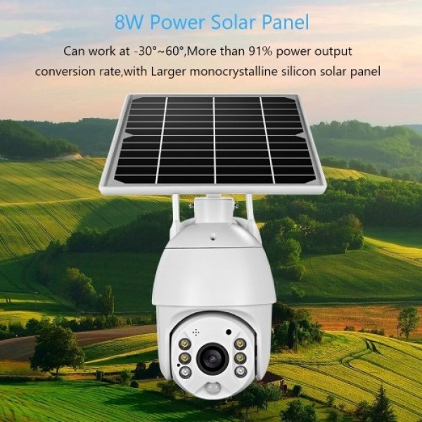 4MP Wireless Solar Panel Security Camera Outdoor Waterproof Surveillance Camera