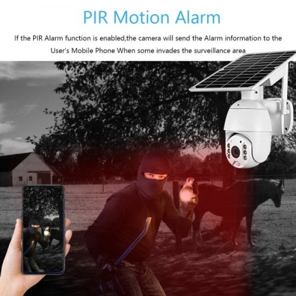 4MP Wireless Solar Panel Security Camera Outdoor Waterproof Surveillance Camera