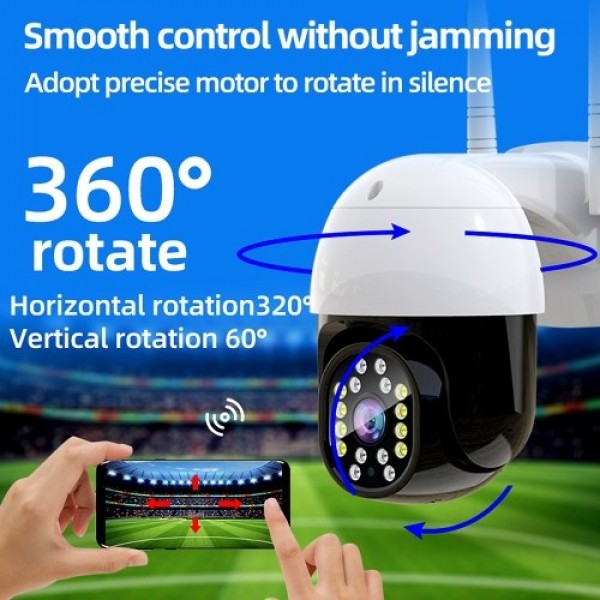 Pan Tilt Outdoor Security Camera 1080P 2MP WiFi Security Camera