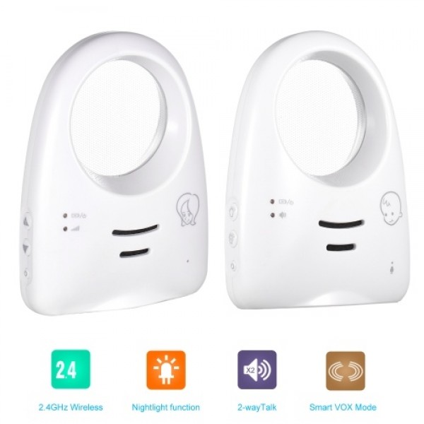 Portable 2.4GHz Wireless Digital Audio Baby Monitor