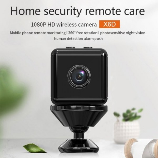 X6D Mini Camera 1080P Wireless WiFi Security Camera Surveillance Camera Motion Detection Night Vision APP Monitoring for Store O