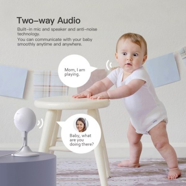 OWSOO Baby Monitor WiFi Camera 1080P FHD Home Security Camera with Night Vision/Sound&amp;Motion Detection/2-Way Audio for Baby/