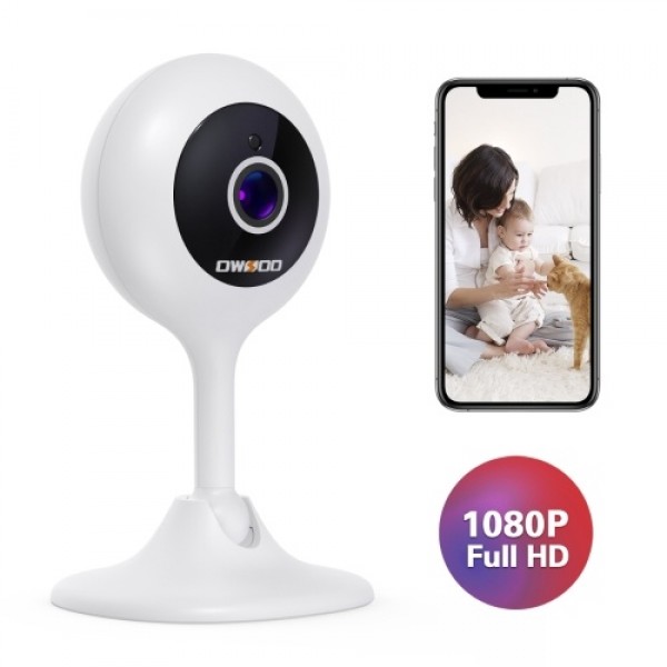 OWSOO Baby Monitor WiFi Camera 1080P FHD Home Security Camera with Night Vision/Sound&amp;Motion Detection/2-Way Audio for Baby/