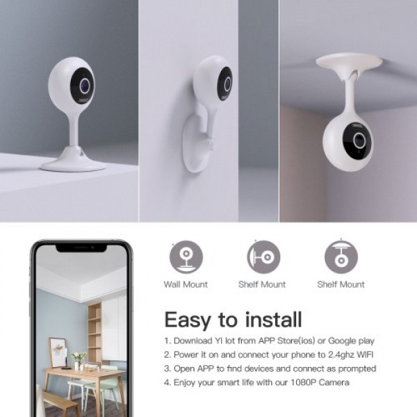 OWSOO Baby Monitor WiFi Camera 1080P FHD Home Security Camera with Night Vision/Sound&amp;Motion Detection/2-Way Audio for Baby/