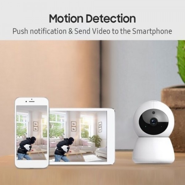 Smart Security Camera 1080P HD Webcam w/Microphone/Night Vision/Motion Detection/Two-way Intercom/Remote Baby Monitor Security C