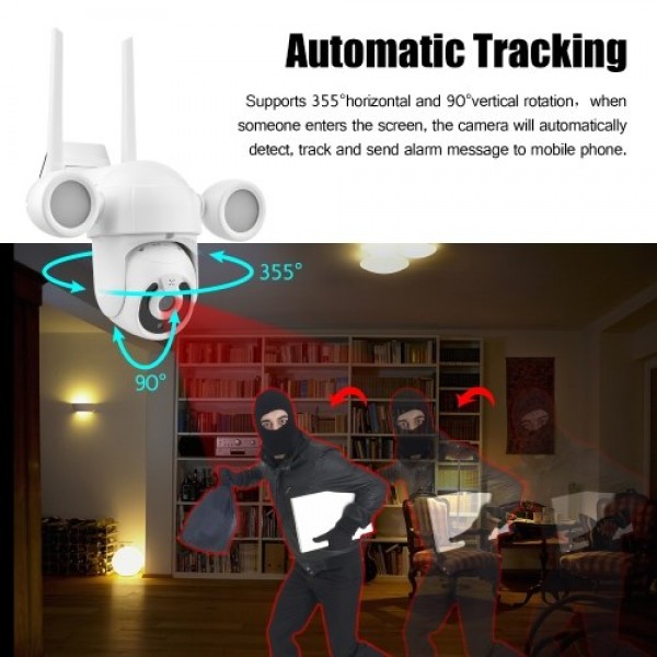 2K Smart Life Wireless Monitor Camera Outdoor Smart WiFi Camera 3.0MP IP65 Waterproof Auto Night Vision Motion Detection Auto-tr